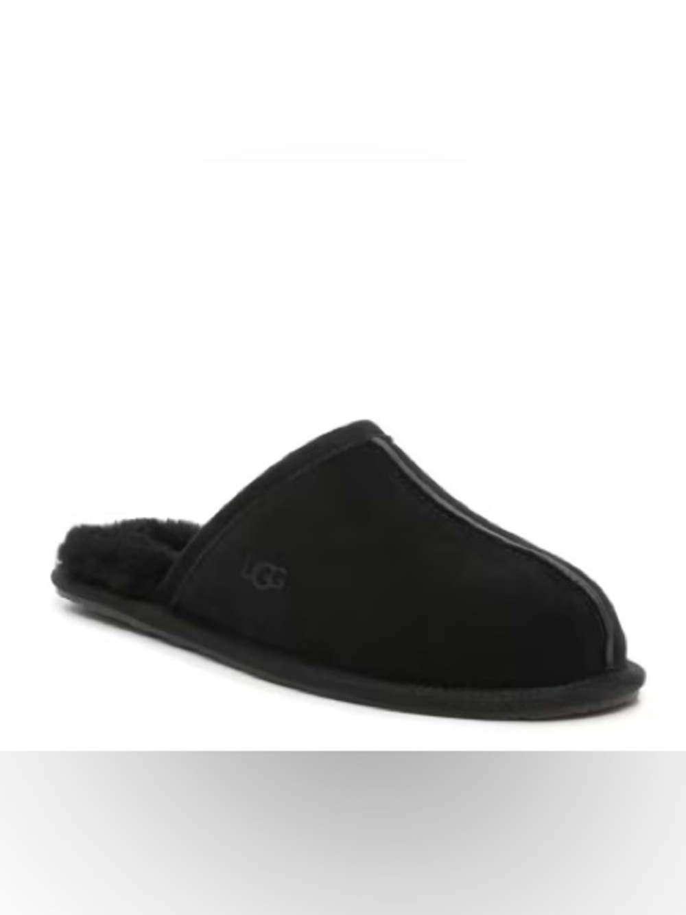 UGG Black Suede Cozy Slip-On Slipper